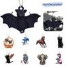Acrylic Car Flat Hanging Interior Pendant Bat Black Cat Bag Ornaments Home Decor