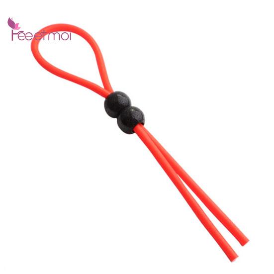 Penis Cord Rope Universal Novelty Delay Ejaculation Lock Ring Buckle Silicone