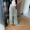 Fashion Striped Wide Leg Pants Women Slimming Casual Trousers