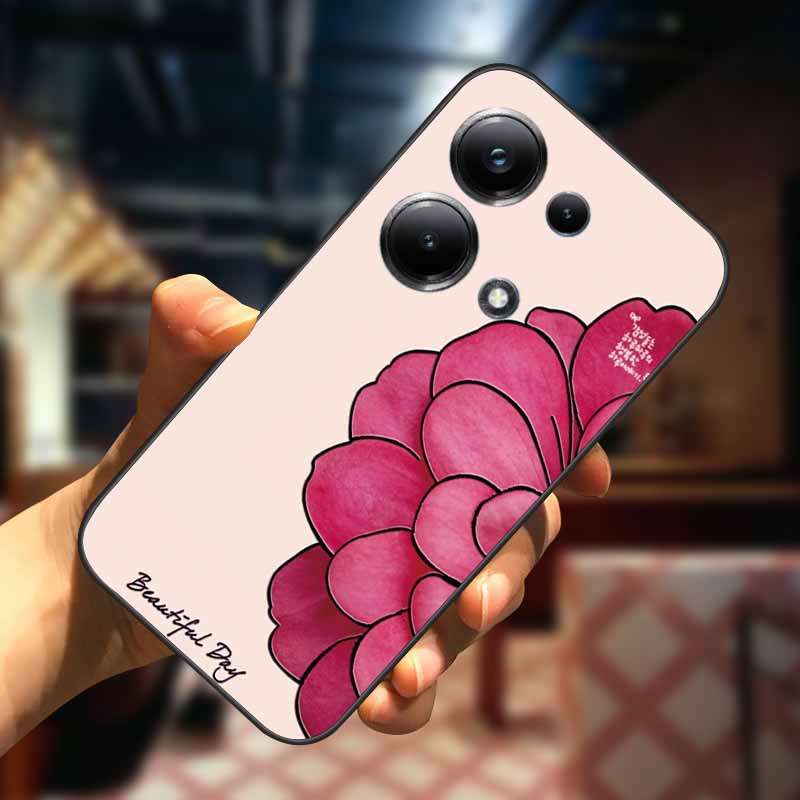 For Xiaomi Redmi Note 13 13pro 5G Case 3D Relief Flower Emboss Soft Silicone Cover For Redmi Note 13 pro Plus Owl interest Cases