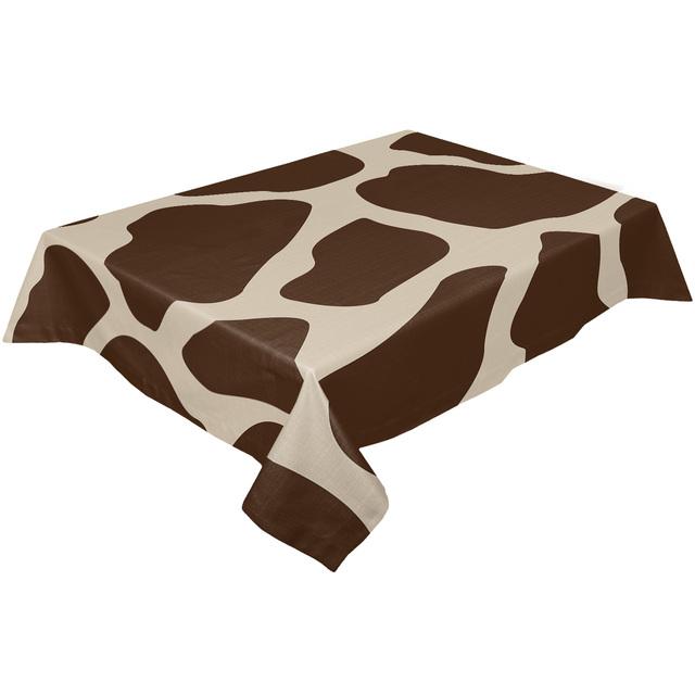 Cow Fur Pattern Black White Round Tablecloth Waterproof Wedding Table Decor Tablecloth Kitchen Dinning Table Cover