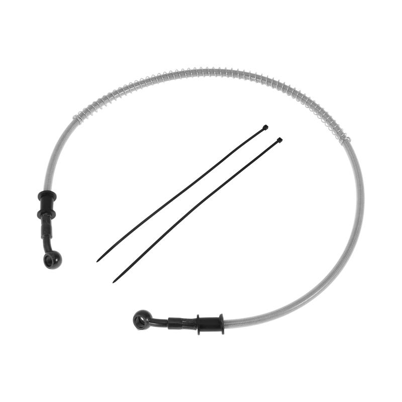 Motoforti 80cm Motorcycle Brake Clutch Oil Hose Line Silver Tone