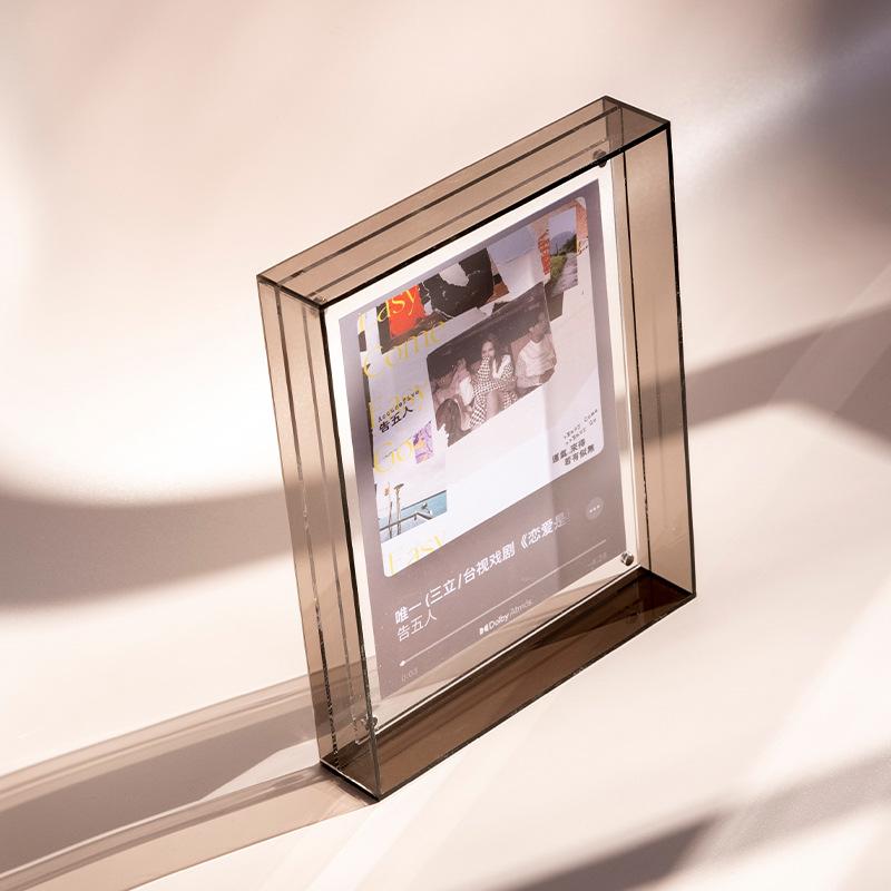 Acrylic Translucent Photo Frame for Ambient Pendulum, Wall Decoration, Hollow Picture Frame for Wedding Photo, ID Photo,Painting