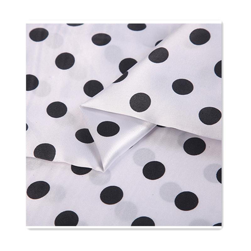 Satin-Stoff mit Tupfenmuster für Kleidung, Kleiderfutter, Homewear und Kopfbedeckungen