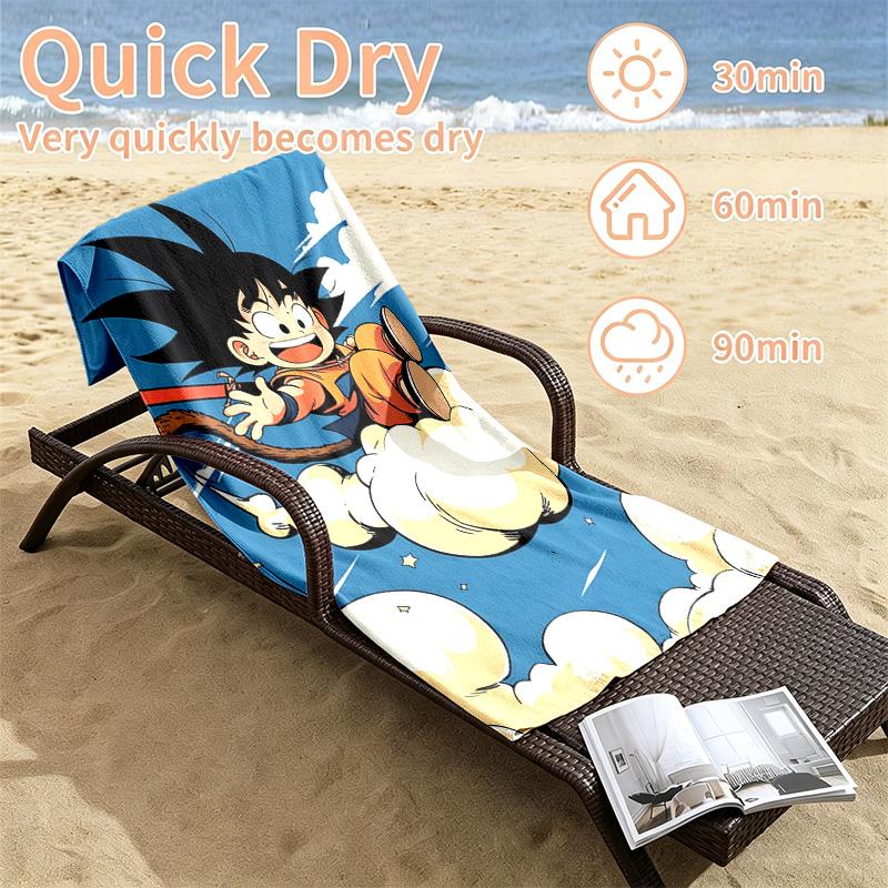 Dragon Ball Beach towels also serve as bath towels summer essential a musthave for the outdoors the beach and the pool