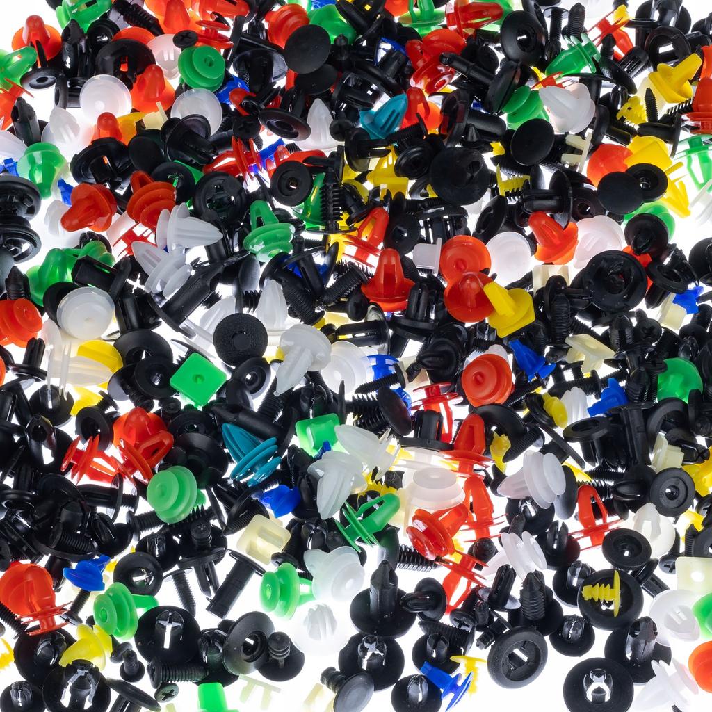 Rosfix Zestaw Uniwersalnych Kołków Samochodowych 200szt. + Narzędzi do Podważania 6szt. – Wysoka Jakość i Trwałość | Wszechstronne Zastosowanie