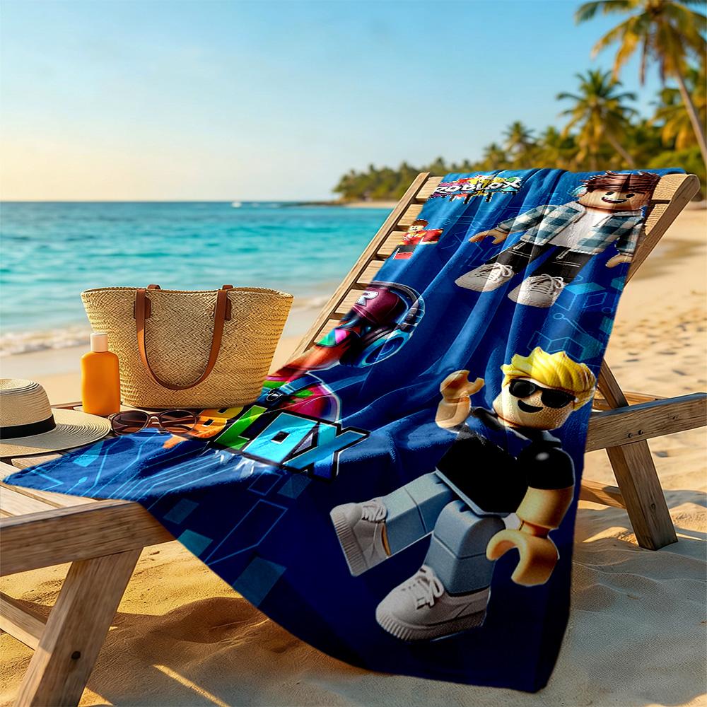 Asciugamano da Spiaggia Roblox Alta Assorbenza & Asciugatura Rapida Confortevole Leggero Adatto per Sport, Viaggi, Nuoto, Yoga, Bagno, Spiaggia E Piscina