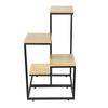 Freestanding Flower Stand for Flowers and Plants, 4 Levels, Metal, Rustic, 76cm