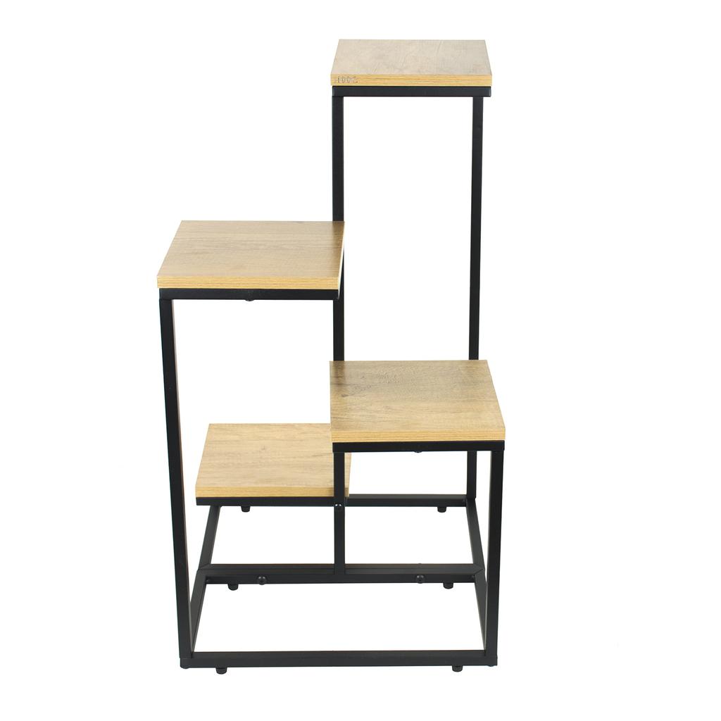 Freestanding Flower Stand for Flowers and Plants, 4 Levels, Metal, Rustic, 76cm