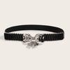 Waist Metallic Ladies Belt With Snap Button Closure For Dresses And Wear Casual