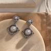 High-End Zirconia Pearl & Diamond Hollow Stud Earrings - French Luxury Vintage Style