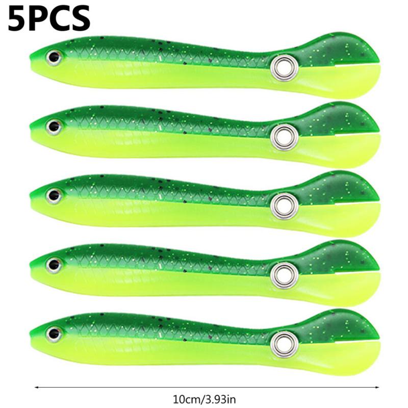 5pcs Multicolor Soft Bait Fishing Lures Fake Bait Fishing Equipment For