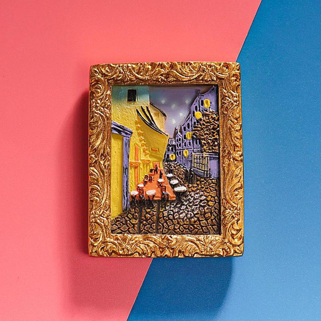 Fridge Magnets 6 Pieces Whiteboard Magnets Painting Artwork Resin Magnetic Decoration for Photo Clipboard Cabinet Home School