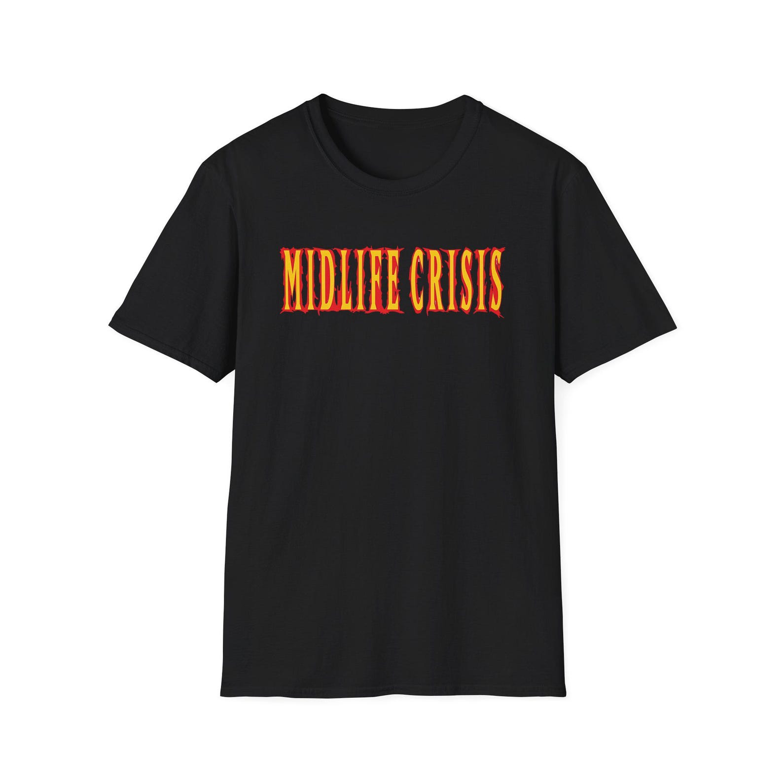Midlife Crisis 90 s Hardcore shirt - Unisex Softstyle funny Earth Crisis 90s band T shirt 90 s old school punk parody T shirt 2XL