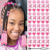 60Pcs Braid Hair Accessories, Heart Letter Shape Hair Rings, Large Hole Design Hair Beads for Thick Braids Dreadlocks Multi-Strand Hair DIY