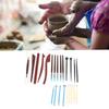 23 Pcs Pottery Tool Set Multipurpose Soft Clay Silicone Wood Auxiliary Carving Supplies