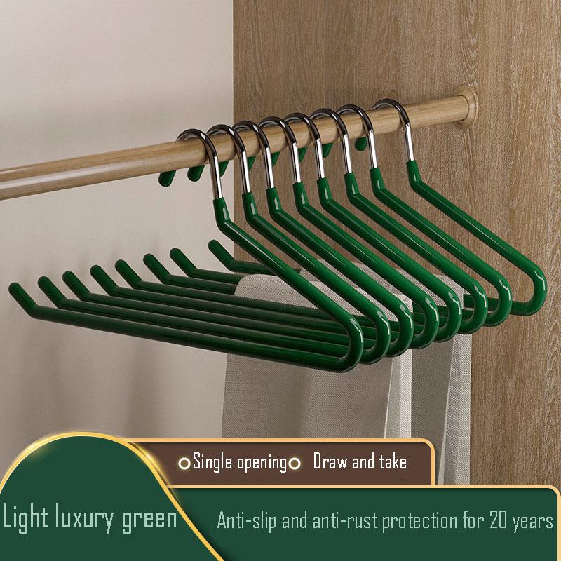 10PCS Goose Type Pants Rack Household Hanger Special Traceless Non-slip Goose Shaped Z Word Short Wardrobe Storage Artifact
