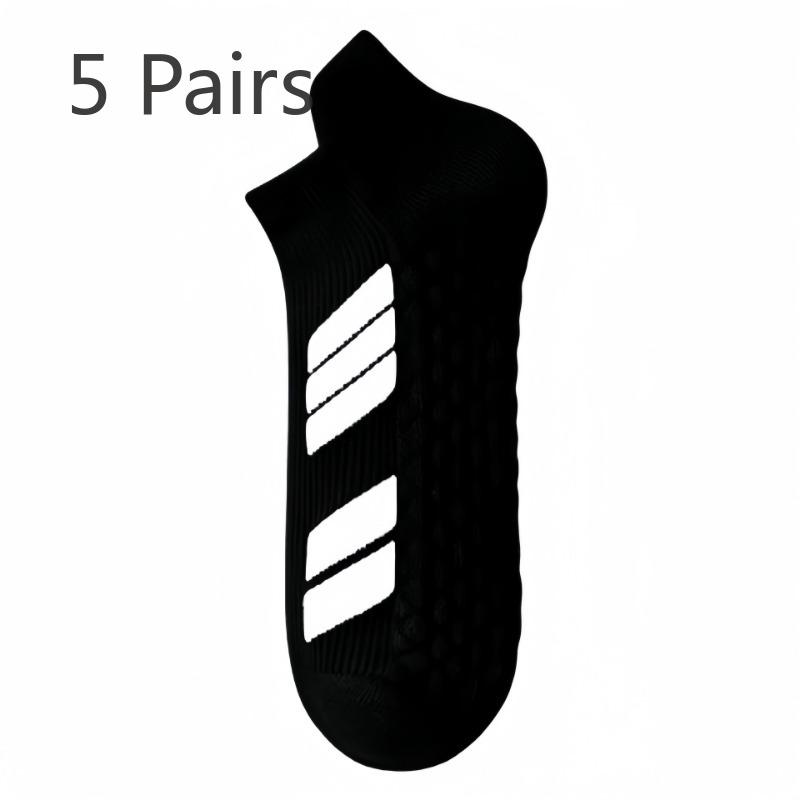 

5 Pairs of Men s Summer Thin Sweat Absorbing Deodorizing Professional Running Basketball Socks 5 Pairs чёрный