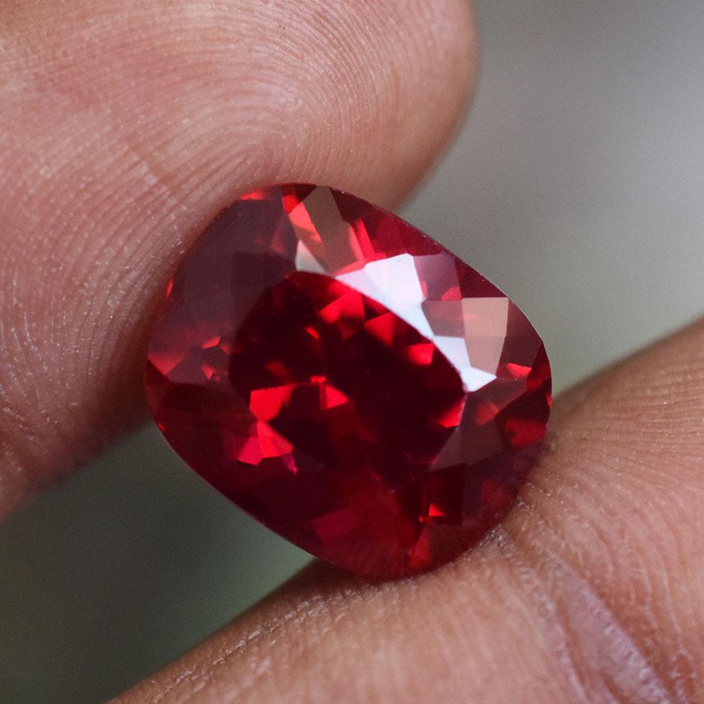 10 Ct EXQUISITE Cushion Cut CERTIFIED Natural Red Ruby Loose Gemstone