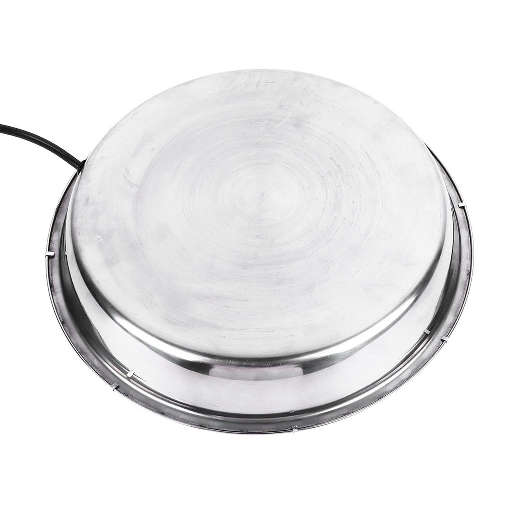 Adăpător Păsări Bază Încălzită Rezistent la Mușcături Oțel Inoxidabil Încălzitor Apă Pui pentru Iarnă Ștecher UE