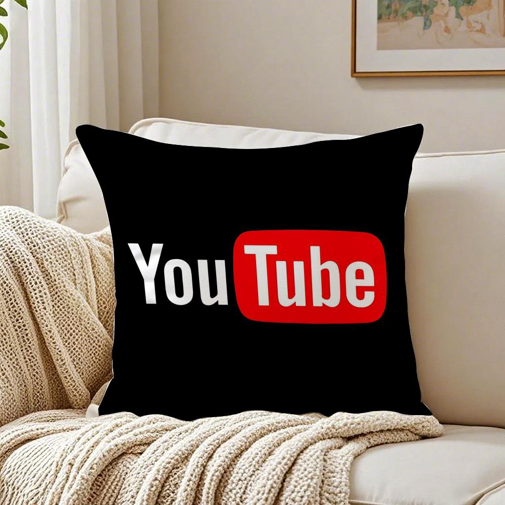 Popular Video Platform YYouTube Cushion Cover Pillowcase Antidustmite living Room Sofa Decor Cushion Room