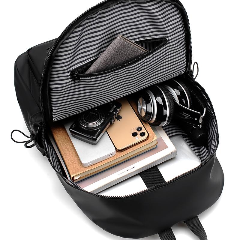 1Pcs 14-inch Fashion Casual Backpack, Spacious Laptop Compartment,Waterproof Fabric,Ideal for Men, Students, and Professionals