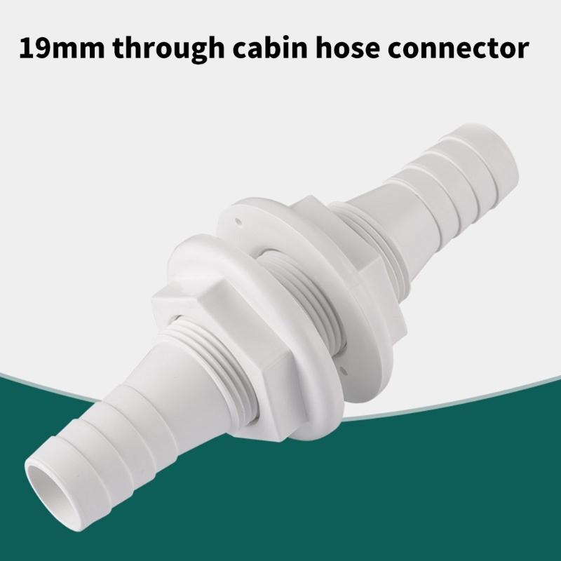 Double Ended Thru Hull Connector 3/4" Hole Plastic Fitting Drainage Solution for Efficient Drainage In Marine Vessels