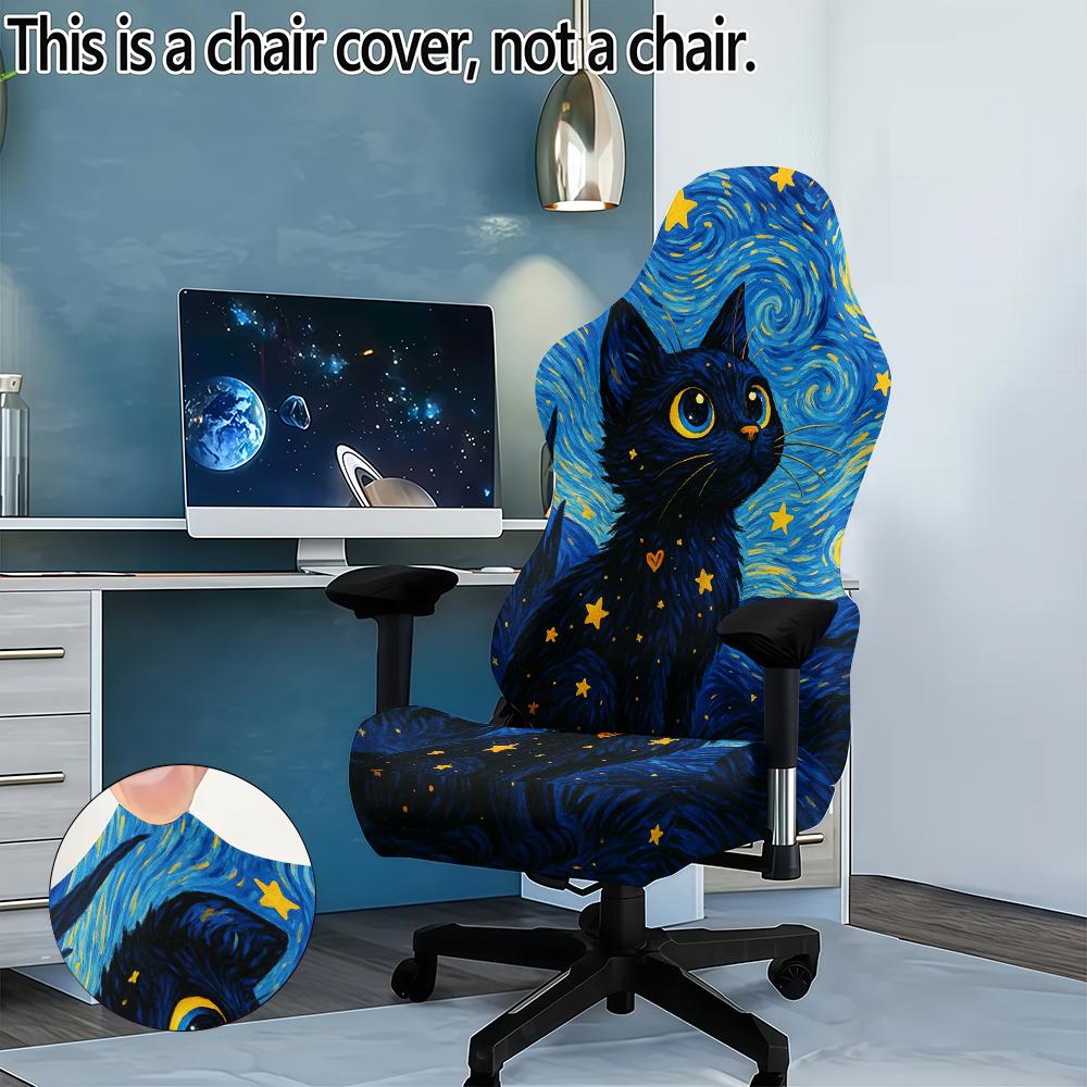 Fashion Print Gaming Seat Cover Backrest Cover Anti Dirty Protector Stretch Sports Computer Chair Cover Office Home Decoration