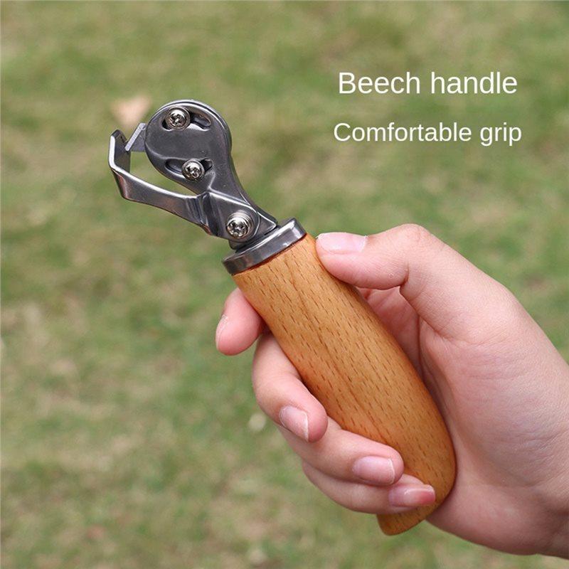 A25F-Straight Edge Trimming Knife For Leather Cutting Handmade DIY Leather Making Tool Arc Edge Design Hand Tool