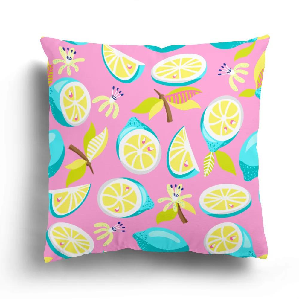 Cartoon Fruit Series Lemon Banana Watermelon Orange Pillowcase Cushion Cover Home Decor Sofa Moda
