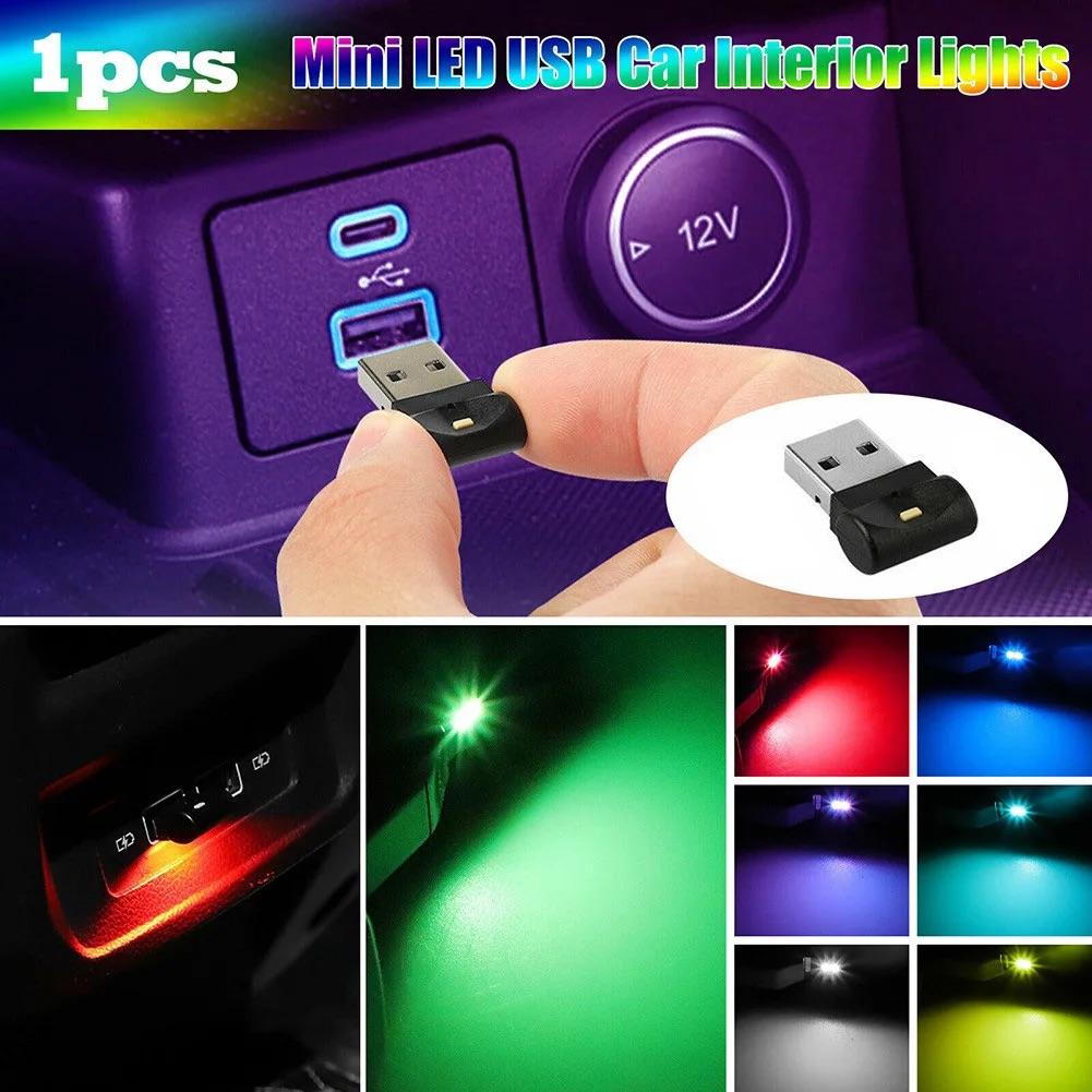 USB Atmosphere Light Mini USB LED Car Interior Light with Multiple Color Options for Atmosphere Lighting