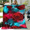 Newest 3D Rose Flower Sunflower Blanket,Flannel Blanket Throw Blanket,Sherpa Warm Blanket for Living Room Bedroom Beds Sofa Gift