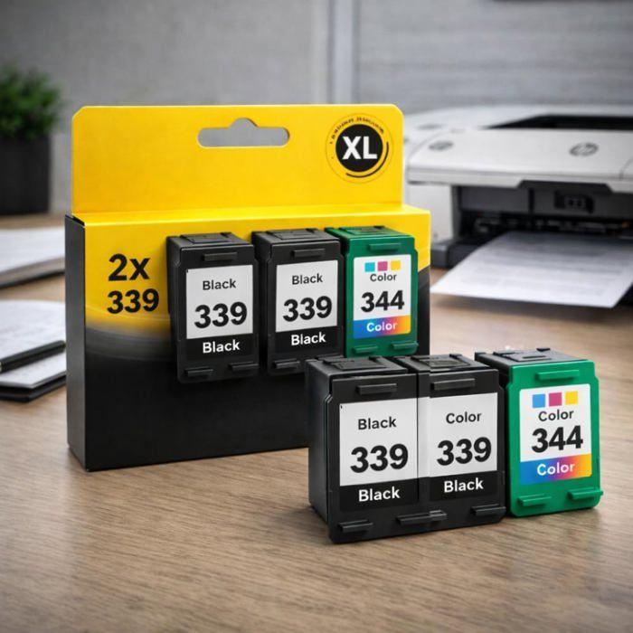 Lg-Expro Black Pack Of 3 Compatible Hp 339 344 Cartridges For Deskjet Printers 5740 To 9868 &; Officejet 6300 To 7413 & Photosmart 2570 To D5155