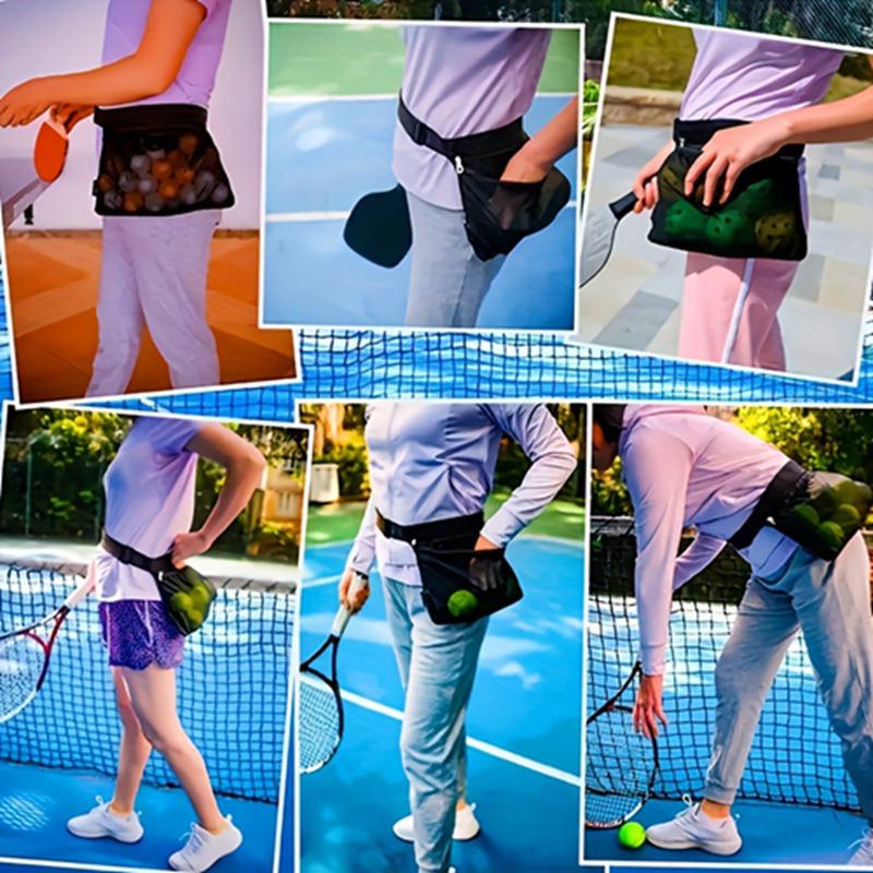 Tennis Ball Holder Pickleball Ball Waist Pouch For Women Men Holding 8 Tennis Or Pickleball Balls Sports Accessories