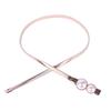 Women Summer Belt Metal Elastic Waist Chain Faux Pearl Decor Elegant Round Metal Waist Belt Garment Accessories
