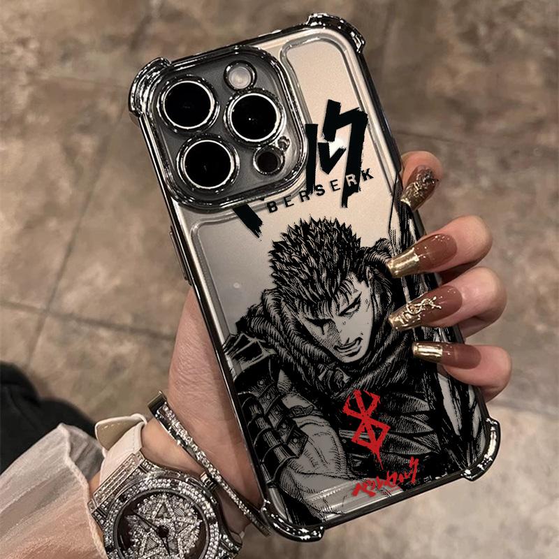 

Hot Anime B-BerserkS Cool Plating Phone Case For Google Pixel 10 9 8 7 9a 8a 7a Pro XL 5G Anti Fall Airbag Pixel 9 Pro XL