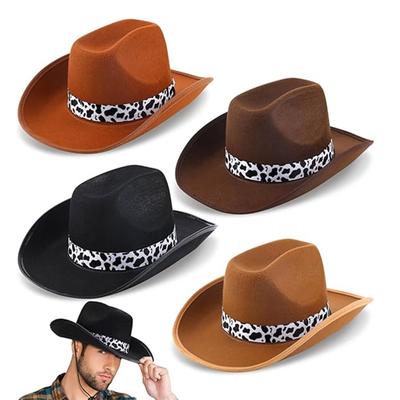 Cowboy Hats Panama Hat Maillard Style Cow Print for Women Men Photo Props Western for Men Women Unisex Wear Headwear