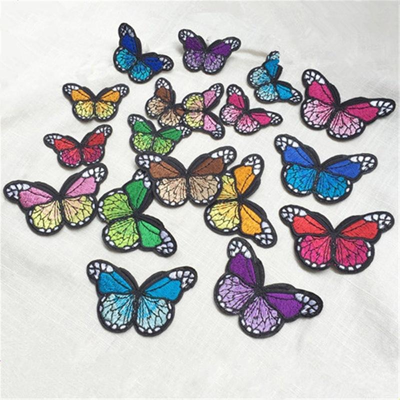 Embroider Flower Patch Patch Patch Cloth Patch Cute Multi-colored Small Butterfly Clothes Decoration Patch Hole Patch Embroidery Label