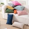 Chenille Cushion Cover Soft Solid Color Throw Pillow Cover Velvet Multiple Size Decorative Pillowcase Seasonal Decor