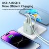 65W Macaron Light Charger, QC3.0, Multi-Port Fast Charging for Apple & Android (A+C)
