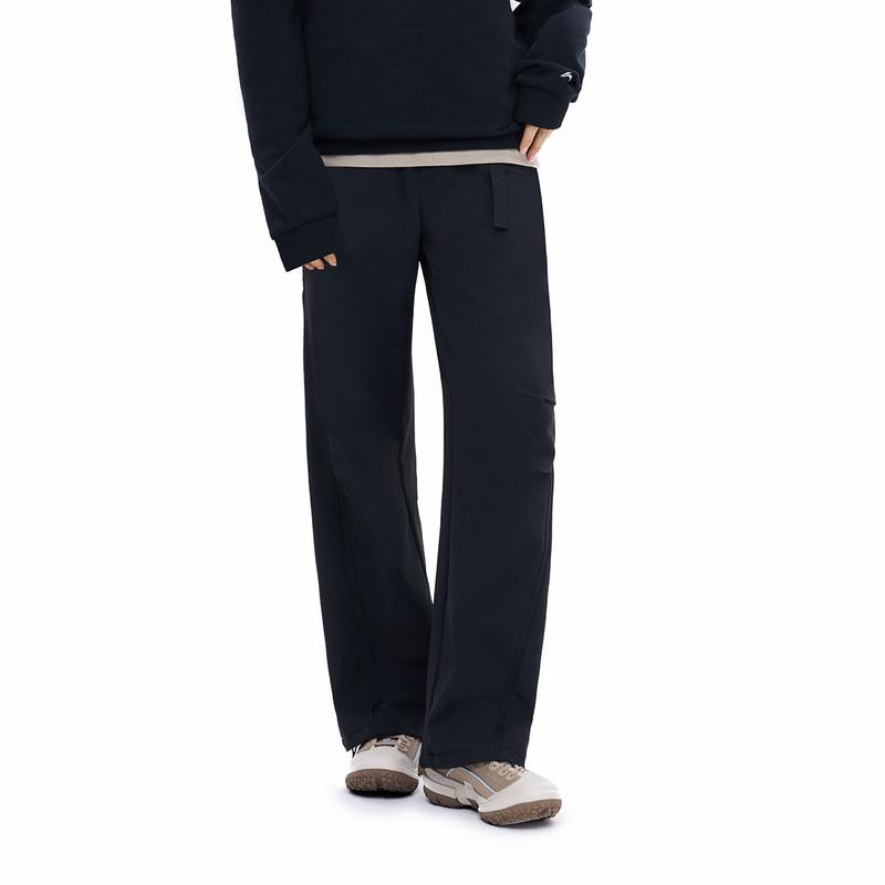 Li-Ning Outdoor CF Waterproof Windproof Quick-Dry Cool Softshell Pants Women pants Black AYKW116-1
