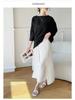 2026 Spring New Miyake High-End Irregular Pleated Plus Size Loose Casual Top