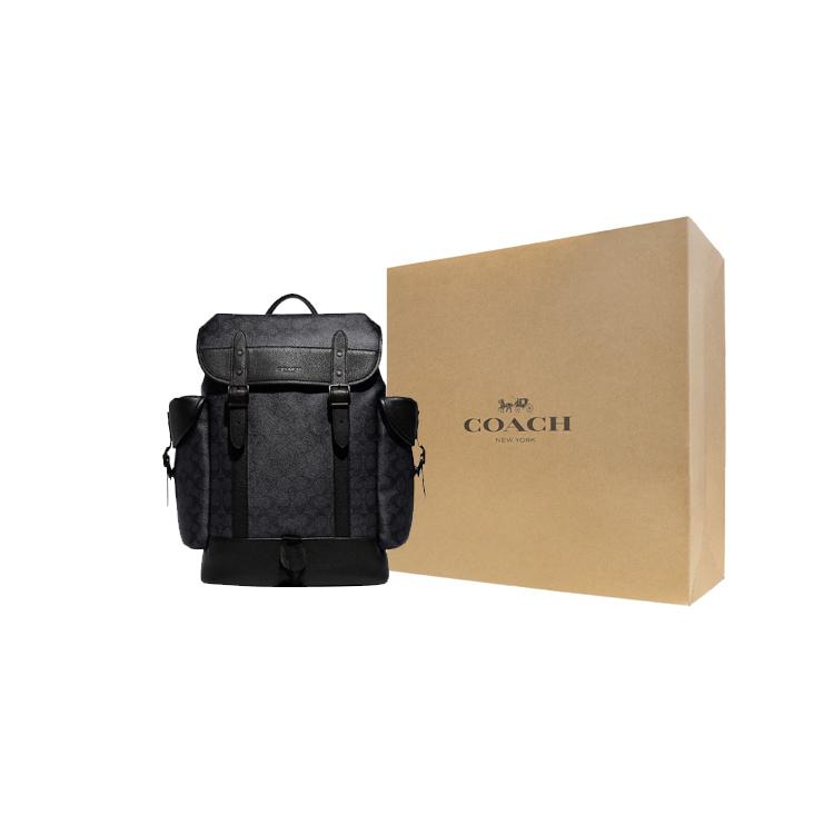 New COACH Hitch Canvas With Leather Backpack Tubas Men's Black CE472-CHR