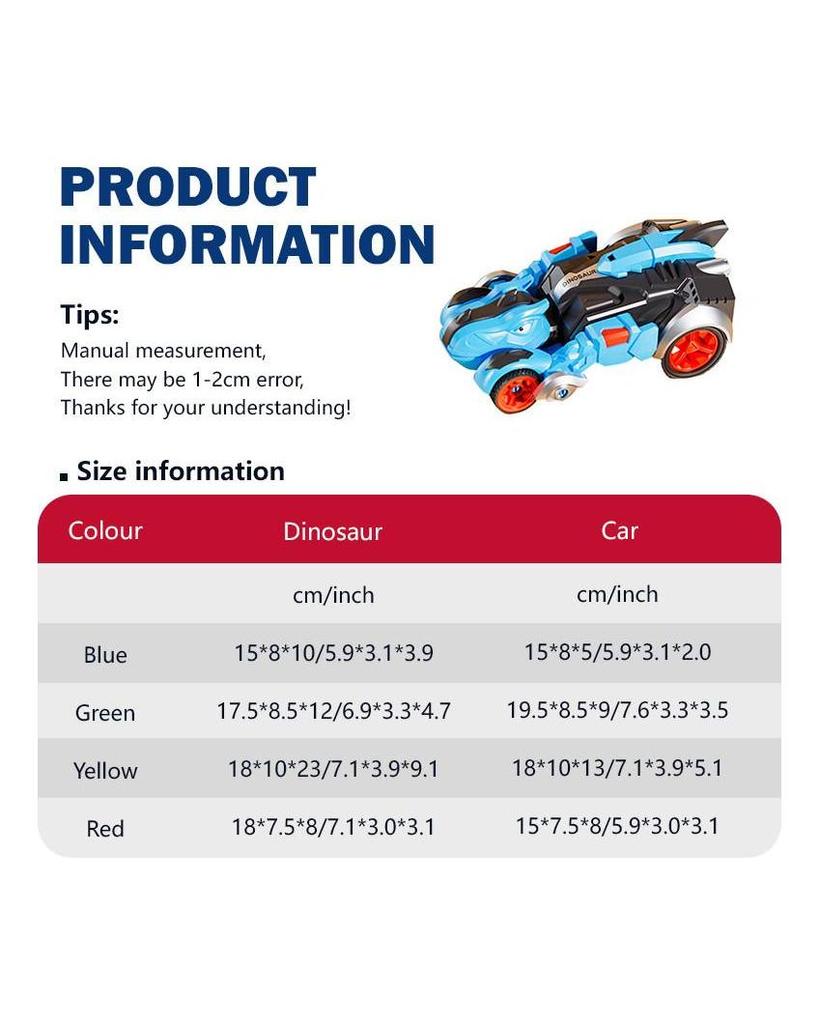 Dinosauří hračka auto havárie deformace autobagr model inerciální techniky chlapec 3/5/8 let