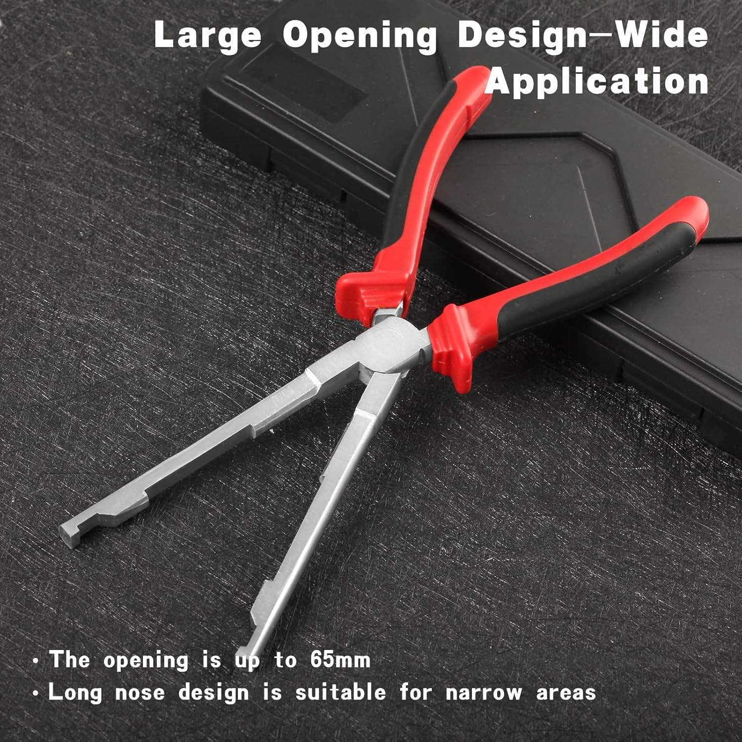 Angled Jaw Glow Plug Harness Removal Pliers – Heavy-Duty Diesel Engine Connector Tool for Tight Space Access – Carbon Steel Remover Clamp for
