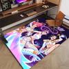 Custom KPop Demon Hunters Mat Personalized Name, Polyester Washable Indoor Entryway Rug, Gift for Christmas, Easter, Thanksgiving Day