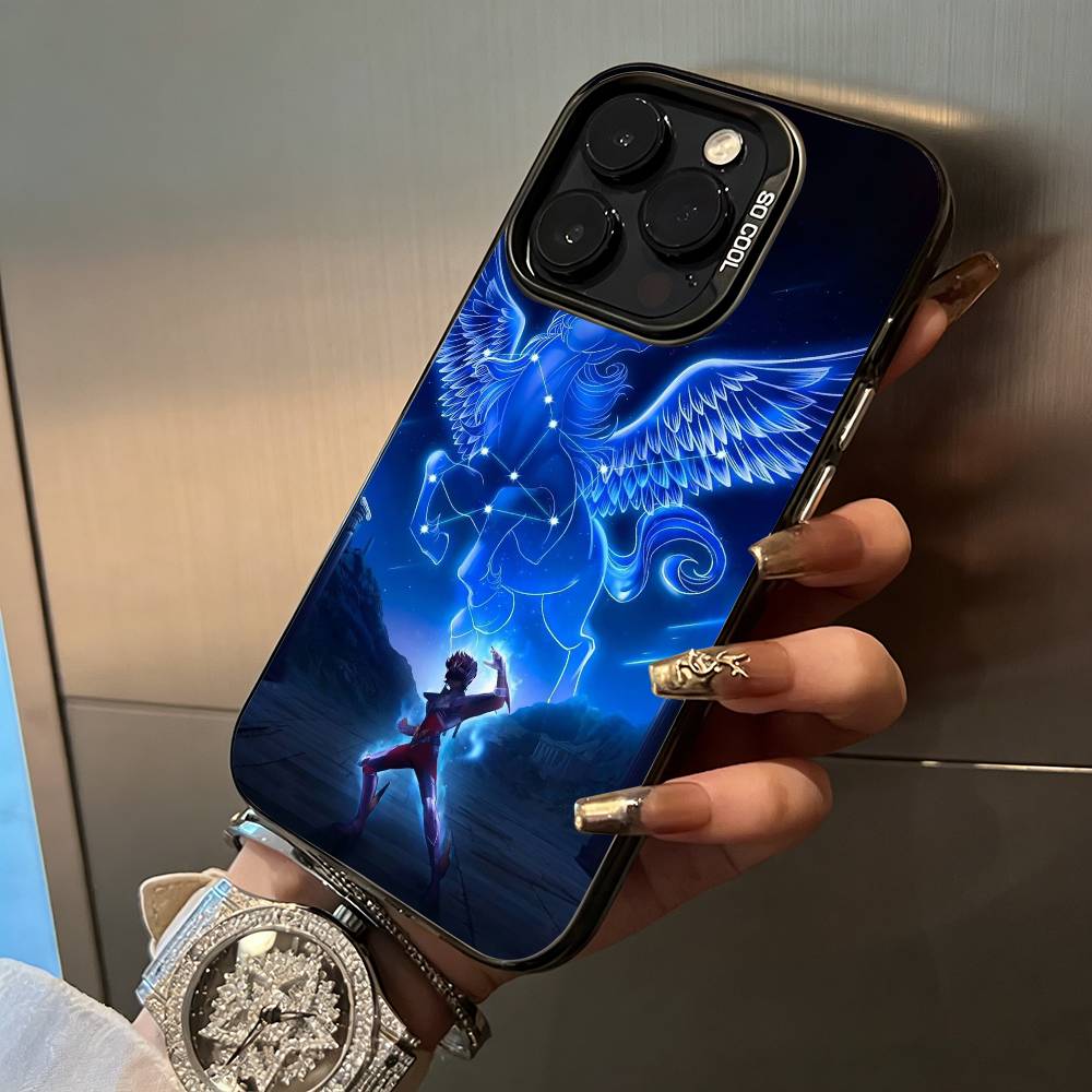

S-Saint S-Seiya Knights Phone Case For IPhone17 16 11 12 13 14 15 16 Pro Max Plus Cover Colored Silver Funda Bumber iPhone17Air