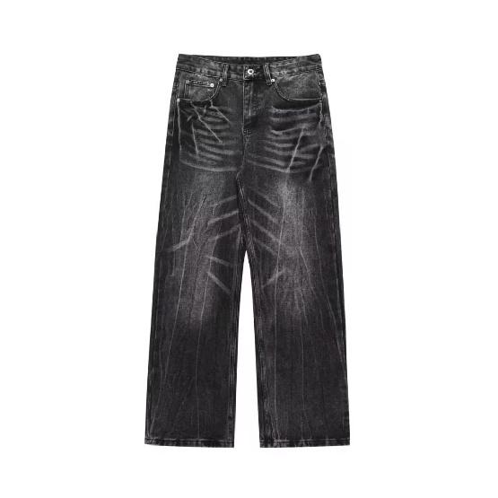 Hong Kong Trendy Herren Sommer Neue 2024 Personalisierte Buchstaben Jeans Hip Hop Ins Trendy High Street Trendy Rascal Hübsche Hose