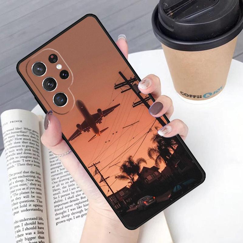 Airplane Plane Aircraft Phone Case Cover For Samsung Galaxy S24 S25 Ultra S21 S22 Ultra S10E Note 10 Plus Note 20 FE S23