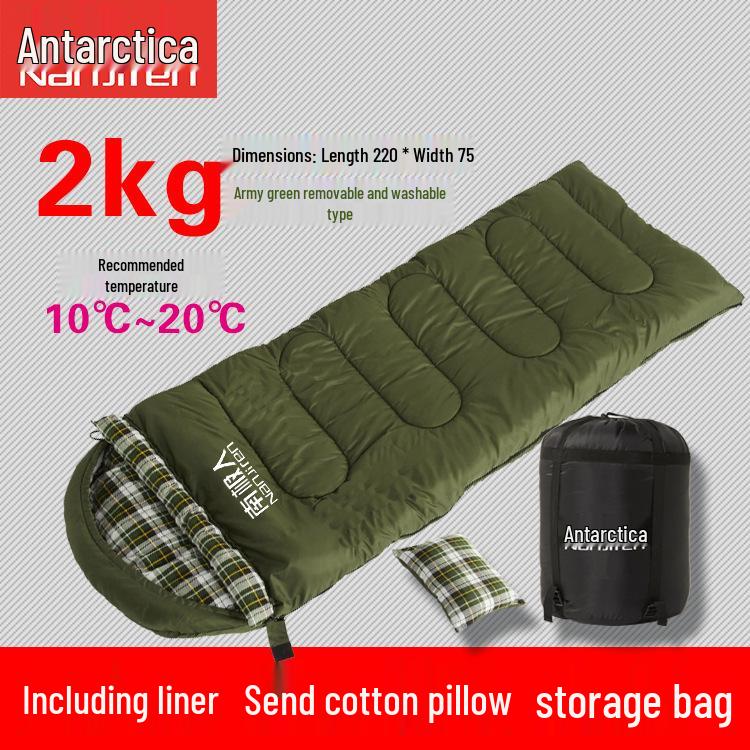 Men's Winter Sleeping Bag - Outdoor/Indoor, Thickened, Pure Cotton, Warm, Single Person Camping & Travel